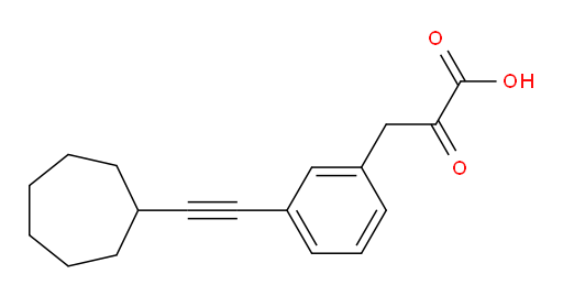 3-(3-(cycloheptylethynyl)phenyl)-2-oxopropanoic acid