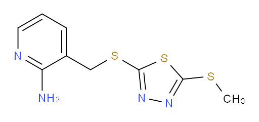 3-(((5-(methylthio)-1,3,4-thiadiazol-2-yl)thio)methyl)pyridin-2-amine