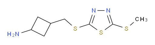 3-(((5-(methylthio)-1,3,4-thiadiazol-2-yl)thio)methyl)cyclobutanamine