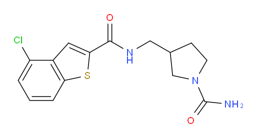 3-((4-chlorobenzo[b]thiophene-2-carboxamido)methyl)pyrrolidine-1-carboxamide