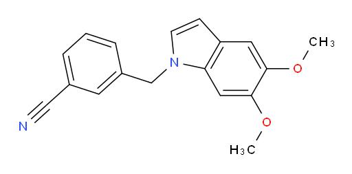 3-((5,6-dimethoxy-1H-indol-1-yl)methyl)benzonitrile