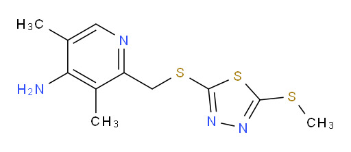 3,5-dimethyl-2-(((5-(methylthio)-1,3,4-thiadiazol-2-yl)thio)methyl)pyridin-4-amine