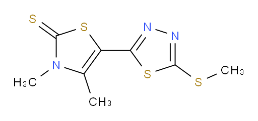 3,4-dimethyl-5-(5-(methylthio)-1,3,4-thiadiazol-2-yl)thiazole-2(3H)-thione