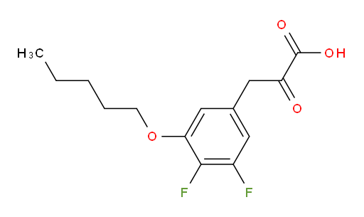 3-(3,4-difluoro-5-(pentyloxy)phenyl)-2-oxopropanoic acid
