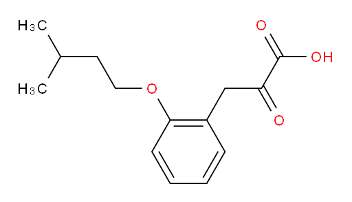 3-(2-(isopentyloxy)phenyl)-2-oxopropanoic acid