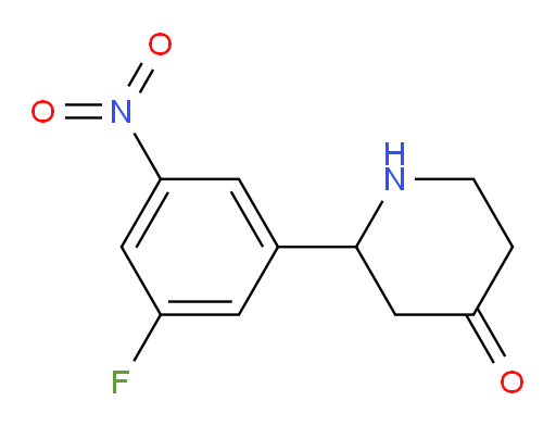 2-(3-fluoro-5-nitrophenyl)piperidin-4-one