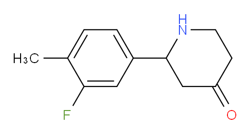 2-(3-fluoro-4-methylphenyl)piperidin-4-one