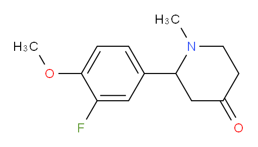 2-(3-fluoro-4-methoxyphenyl)-1-methylpiperidin-4-one