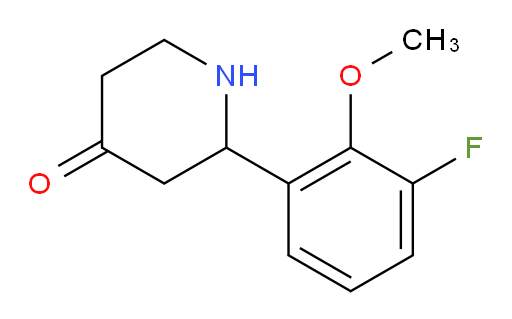 2-(3-fluoro-2-methoxyphenyl)piperidin-4-one