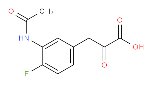 3-(3-acetamido-4-fluorophenyl)-2-oxopropanoic acid