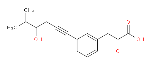 3-(3-(4-hydroxy-5-methylhex-1-yn-1-yl)phenyl)-2-oxopropanoic acid