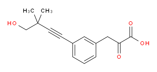 3-(3-(4-hydroxy-3,3-dimethylbut-1-yn-1-yl)phenyl)-2-oxopropanoic acid