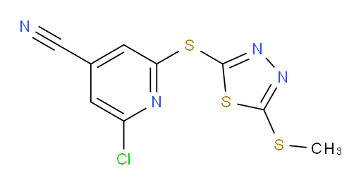 2-chloro-6-((5-(methylthio)-1,3,4-thiadiazol-2-yl)thio)isonicotinonitrile