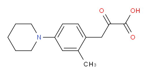 3-(2-methyl-4-(piperidin-1-yl)phenyl)-2-oxopropanoic acid