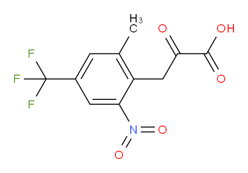 3-(2-methyl-6-nitro-4-(trifluoromethyl)phenyl)-2-oxopropanoic acid