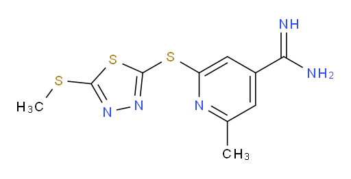 2-methyl-6-((5-(methylthio)-1,3,4-thiadiazol-2-yl)thio)isonicotinimidamide