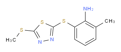 2-methyl-6-((5-(methylthio)-1,3,4-thiadiazol-2-yl)thio)aniline