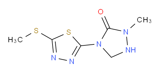 2-methyl-4-(5-(methylthio)-1,3,4-thiadiazol-2-yl)-1,2,4-triazolidin-3-one