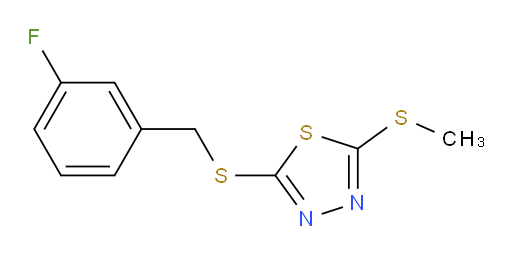 2-((3-fluorobenzyl)thio)-5-(methylthio)-1,3,4-thiadiazole