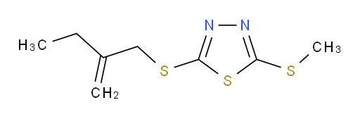 2-((2-methylenebutyl)thio)-5-(methylthio)-1,3,4-thiadiazole