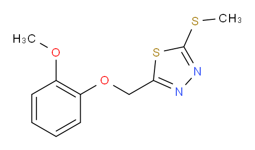 2-((2-methoxyphenoxy)methyl)-5-(methylthio)-1,3,4-thiadiazole