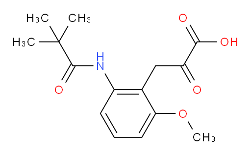 3-(2-methoxy-6-pivalamidophenyl)-2-oxopropanoic acid