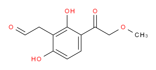 2-(2,6-dihydroxy-3-(2-methoxyacetyl)phenyl)acetaldehyde