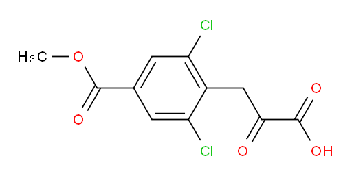3-(2,6-dichloro-4-(methoxycarbonyl)phenyl)-2-oxopropanoic acid
