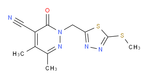 5,6-dimethyl-2-((5-(methylthio)-1,3,4-thiadiazol-2-yl)methyl)-3-oxo-2,3-dihydropyridazine-4-carbonitrile
