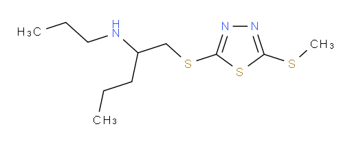 1-((5-(methylthio)-1,3,4-thiadiazol-2-yl)thio)-N-propylpentan-2-amine