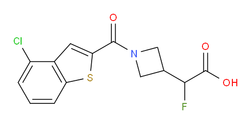 2-(1-(4-chlorobenzo[b]thiophene-2-carbonyl)azetidin-3-yl)-2-fluoroacetic acid