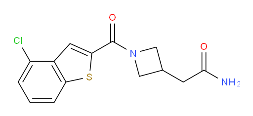 2-(1-(4-chlorobenzo[b]thiophene-2-carbonyl)azetidin-3-yl)acetamide