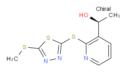 (S)-1-(2-((5-(methylthio)-1,3,4-thiadiazol-2-yl)thio)pyridin-3-yl)ethanol