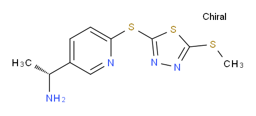 (R)-1-(6-((5-(methylthio)-1,3,4-thiadiazol-2-yl)thio)pyridin-3-yl)ethanamine