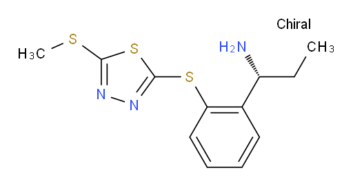(R)-1-(2-((5-(methylthio)-1,3,4-thiadiazol-2-yl)thio)phenyl)propan-1-amine