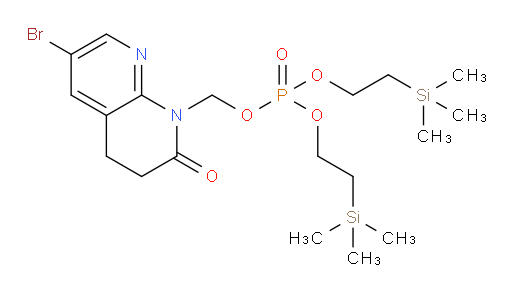 (6-bromo-2-oxo-3,4-dihydro-1,8-naphthyridin-1(2H)-yl)methyl bis(2-(trimethylsilyl)ethyl) phosphate