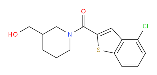 (4-chlorobenzo[b]thiophen-2-yl)(3-(hydroxymethyl)piperidin-1-yl)methanone