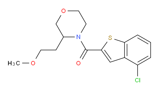 (4-chlorobenzo[b]thiophen-2-yl)(3-(2-methoxyethyl)morpholino)methanone