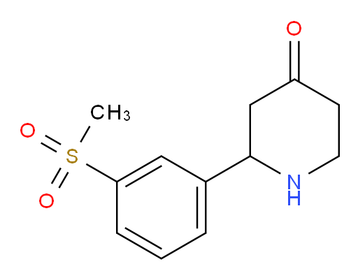 2-(3-(methylsulfonyl)phenyl)piperidin-4-one