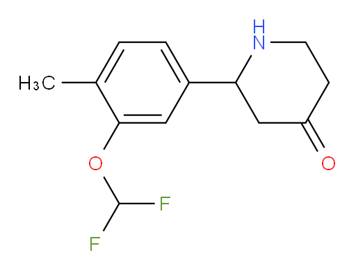 2-(3-(difluoromethoxy)-4-methylphenyl)piperidin-4-one