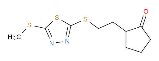 2-(2-((5-(methylthio)-1,3,4-thiadiazol-2-yl)thio)ethyl)cyclopentanone