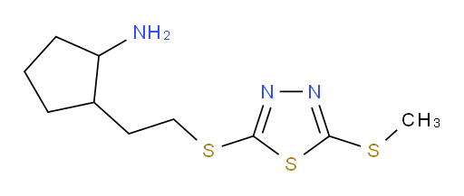 2-(2-((5-(methylthio)-1,3,4-thiadiazol-2-yl)thio)ethyl)cyclopentanamine