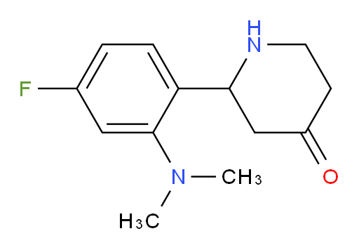 2-(2-(dimethylamino)-4-fluorophenyl)piperidin-4-one