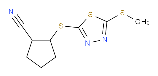 2-((5-(methylthio)-1,3,4-thiadiazol-2-yl)thio)cyclopentanecarbonitrile