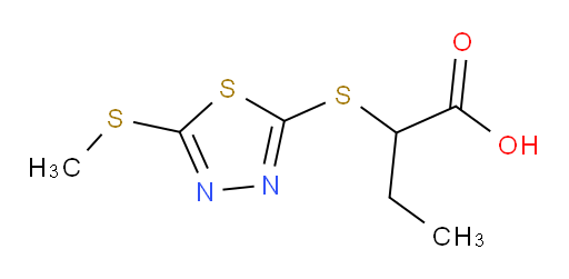 2-((5-(methylthio)-1,3,4-thiadiazol-2-yl)thio)butanoic acid