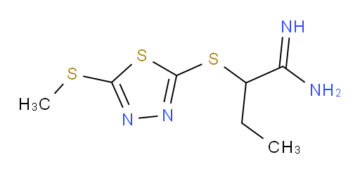 2-((5-(methylthio)-1,3,4-thiadiazol-2-yl)thio)butanimidamide