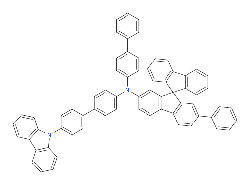 N-(4'-(9H-carbazol-9-yl)-[1,1'-biphenyl]-4-yl)-N-([1,1'-biphenyl]-4-yl)-7-phenyl-9,9'-spirobi[fluoren]-2-amine