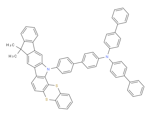 N,N-di([1,1'-biphenyl]-4-yl)-4'-(9,9-dimethylbenzo[5,6][1,4]dithiino[2,3-a]indeno[2,1-h]carbazol-15(9H)-yl)-[1,1'-biphenyl]-4-amine