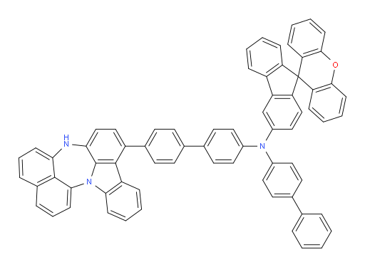 N-(4'-(4H-naphtho[1',8':5,6,7][1,4]diazepino[3,2,1-jk]carbazol-7-yl)-[1,1'-biphenyl]-4-yl)-N-([1,1'-biphenyl]-4-yl)spiro[fluorene-9,9'-xanthen]-3-amine