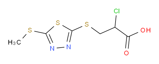 2-chloro-3-((5-(methylthio)-1,3,4-thiadiazol-2-yl)thio)propanoic acid
